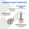 sourcing map 10 Pcs Computer Case Thumb Screws, M3x12 Thread
