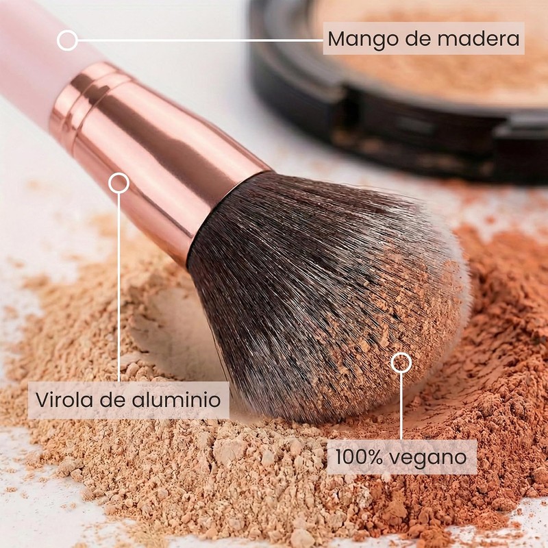 Triko Set de 16 Piezas Set de Brochas Maquillaje con