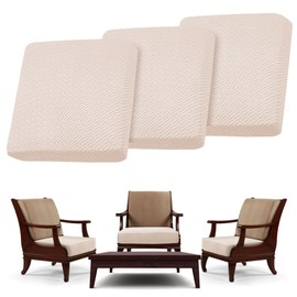 SUKAIKEQA 3Pcs Stretch Outdoor Cushion Cover Patio Cushion Covers Sofa Cushion Covers Furniture Cushions Cover Replacement Outdoor Cushion Slipcovers Sofa Seat