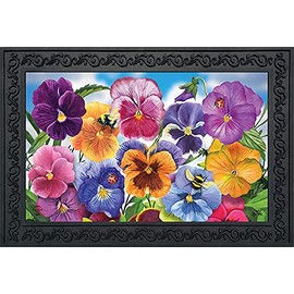 Briarwood Lane Pansies Spring Doormat