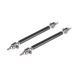 PARSLUCK 2pcs 7"-9" Car Adjustable Front Bumper Lip Splitter Strut Tie Rod Bar Universal Black Carbon Fiber Pattern Stable