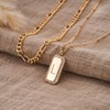 Gold Necklace for Women Trendy Dainty Initial Pendant Necklace Figaro