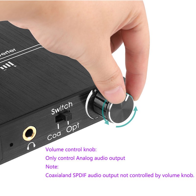 192KHz Digital to Analog Sound Converter with Volume Adjustment Digital