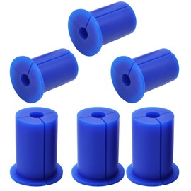 EASYEAH 6pc Starlink Cable Grommet 1" Silicone Waterproof Wall Hole Pass Through Split Cable Bushings for TV Wire Ethernet Cord, Starlink Cable Routing Kit Accessories, 38mm/1.5" Ht, Blue