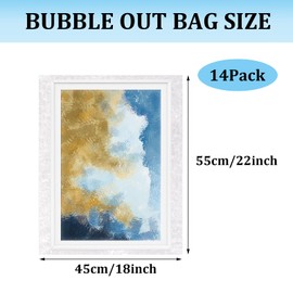 14PCS Large Bubble Pouches 18 x 22 Inch, Clear Wrap for Fragile Items, Double Walled Shockproof Cushion Bags for Moving, Shipping and Packing Supplies