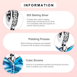 MITSOKU Charms Cartoon Mouse Elephant Bear Duck Firefly Chameleon Frog 925 Sterling Silver Pendant Beads for Bracelets and Necklaces Jewellery Gifts for Women, Sterling Silver, Cubic Zirconia