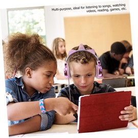 Gatuida Boy Girl's Rhinestone Headphones Ear Boys and Girls Headset Microphone for School and Travel Comfortable and Stylish Earphones Design for Birthdays and Holidays