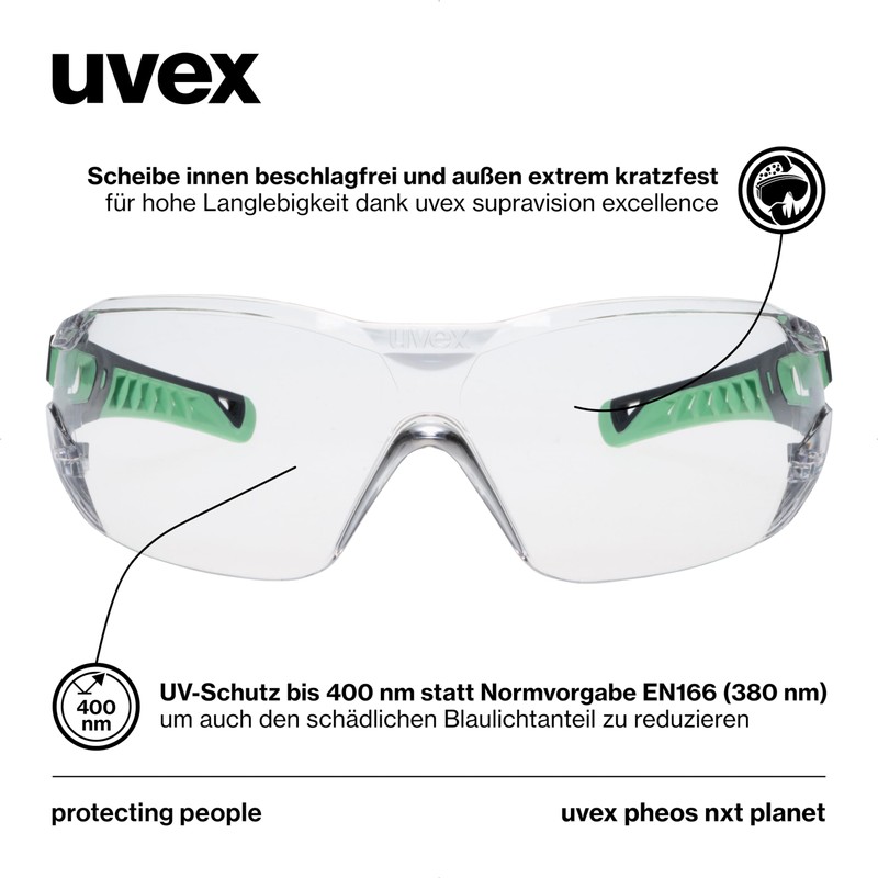Uvex pheos nxt planet - safety glasses - temple glasses