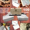 QVJIOA Prayer Box with 100 Pcs Prayer Cards Wooden Prayer
