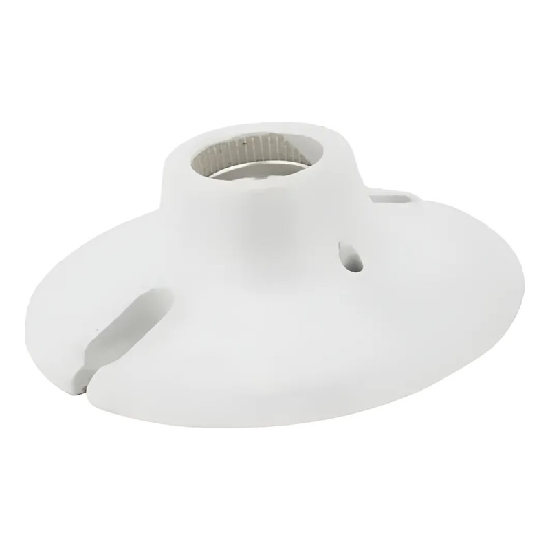 Pack 10 Portalamparas Argos Redonda 4 PuLG Ceramica Color Blanco