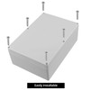 QWORK® Surface-Mounted Junction Box, Junction Box, Waterproof, Dustproof, IP66 ABS