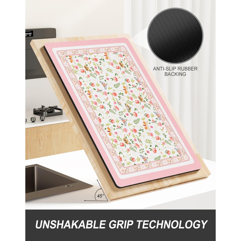 Rnivvi Dish Drying Mat for Kitchen Counter, 12 x 19"