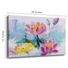 Large Lotus Flower Canvas Print 16x24 Inch – Abstract Pink
