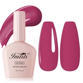 Imtiti Eggplant Red Gel Nail Polish, 1Pcs Rose Purple Red Gel Polish Soak Off UV LED Gel Polish, Long Lasting, Nail Art Manicure Salon DIY at Home for Autumn and Winter (0.34 Fl Oz)