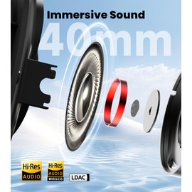 Edifier W80 Over Ear Headphones with -49dB Active Noise Cancelling, LDAC AAC Hi-Res Wired & Wireless, AI Clear Call, Fast Charging, Multipoint Connection, Bluetooth V5.4 - Ivory