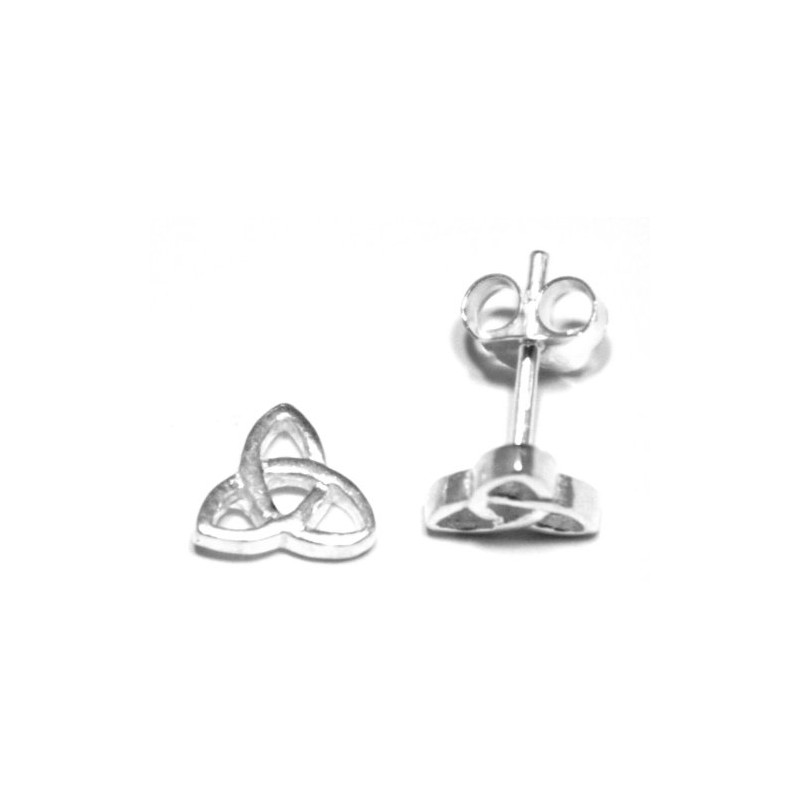 Arranview Jewellery Celtic Knotwork Triangle 7mm Stud Earring - 925