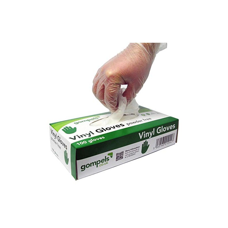 Disposable Gloves, Proform Powder-Free Vinyl Blue Gloves 100 Pack, Suitable
