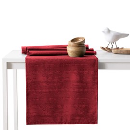 AmeliaHome Table Runner, Lotus Effect, Water-Resistant, Bordeaux Vesta, 40x120 cm