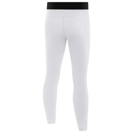 Blueleaf Boys Thermal Compression Pants - Youth Fleece Lined Athletic Leggings Kids Thermal Base Layer Sports Tights Cold Weather Gear White M