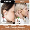 BOHUIZ 10 Pcs Hearing Aid Domes, Dark Gray Tulip Domes