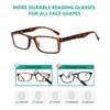 Eyekepper Spring Hinge 5-pack Retro Style Reading Glasses Tortoise