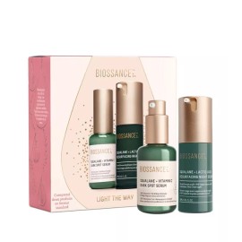 Biossance Squalane + Vitamin C Dark Spot Serum, Squalane + Lactic Acid Resurfacing Night