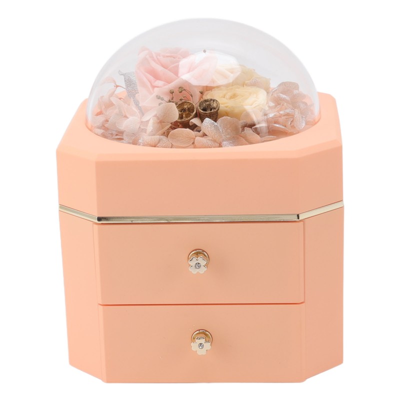 Forever Flower Double Drawer Octangle Gift Jewelry Packaging Storage Jewelry