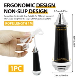 Cncedi Light Pull Cord, Light Pulls Handle with 1m Cord String, Bathroom Light Switch for Toilet Shower Ceiling Fan Switch (Black)