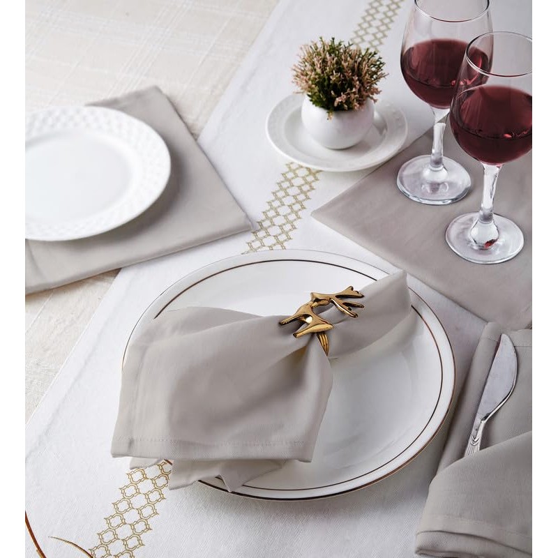 Encasa Cotton Fabric Napkins, Set of 6, Size 43 x