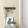 BAMEOS Wall Hooks with Shelf Entryway Wall Hanging Shelf Wood