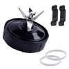 Ninja Blender Replacement Parts, 7-Fins Ninja Blender Blade, Extractor Blade
