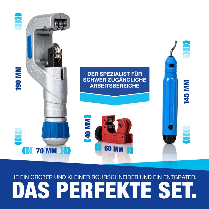 NTG Pipe Cutter Set with Large and Small Pipe Cutter