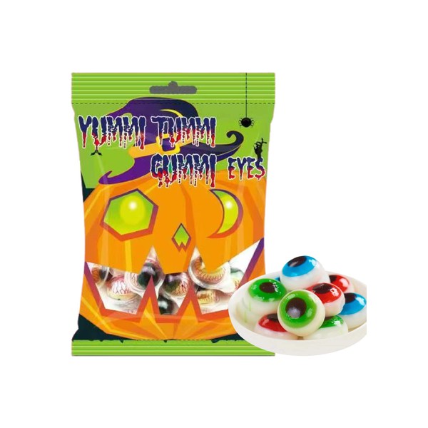 Fusion Select Halloween Gummy Candy Spooky Gummies Candy Food Snacks - Creepy Party Bag Favors For Trick Or Treat - Scary Novelty Chewy Bites (Eyeballs Gummy)