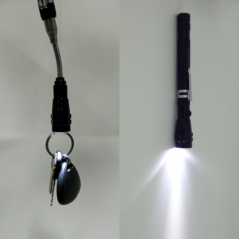 Enbar Magnetic Telescopic Elastic Neck Picking Tools, Portable Expandable Magnetic