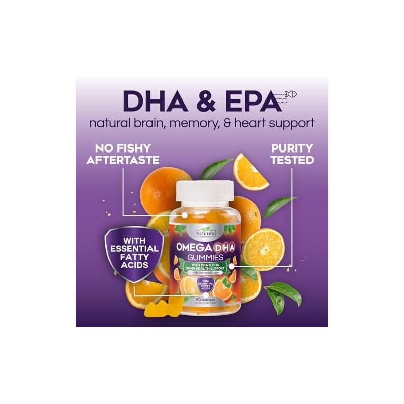 Omega 3 Fish Oil Gummies, Extra Strength Omega 3s with