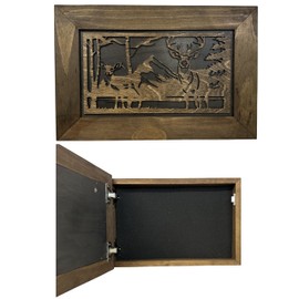 Hidden Gun Storage Stylish Buck & Doe Wall-Mounted Gun Cabinet – Elegant Lockable Storage for Your Home by Bellewood Designs