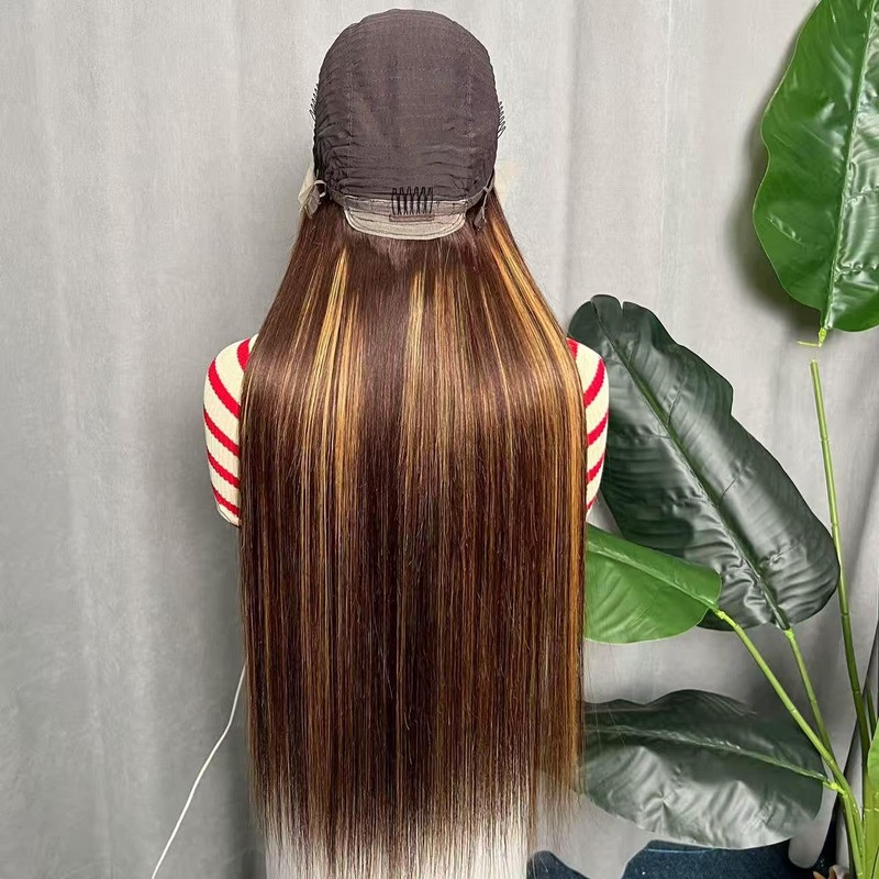 SIFULAN 13x4 Straight Highlight Lace Front Human Hair Wigs 180%