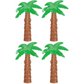 Cabilock 4Pcs Palm Tree Shaped Beach Towel Clips, Strong Windproof Plastic Clip, Wind-Proof Clothes Line Quilt Fixing Clamp for Beach Chairs, Loungers, Poolside