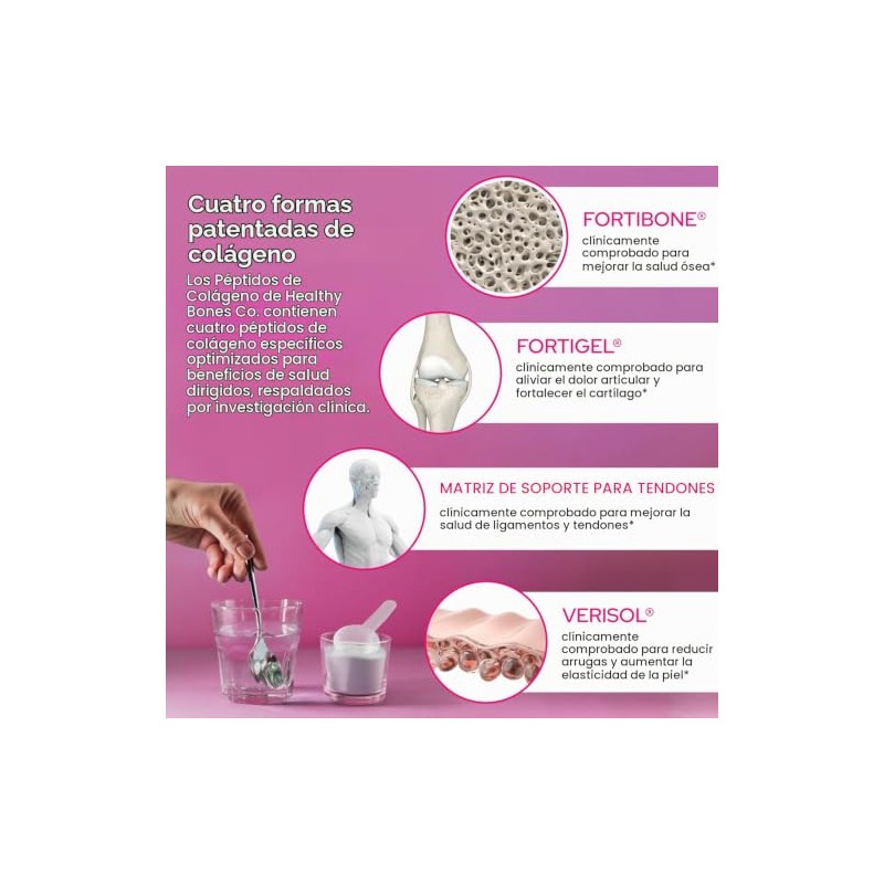 Péptidos de colágeno FORTIBONE Premium para la salud ósea con