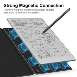 DINGGUAGUA Magnetic Case Compatible with Remarkable Paper Pro 11.8 inch 2024 Released ，with Magnetic Pen Holder Slim Lightweight Folio Cover AutoSleep/Wakeup,Black
