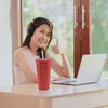 500ml Water Bottle Stainless Steel Rhinestone Decoration Vacuum Water Cup