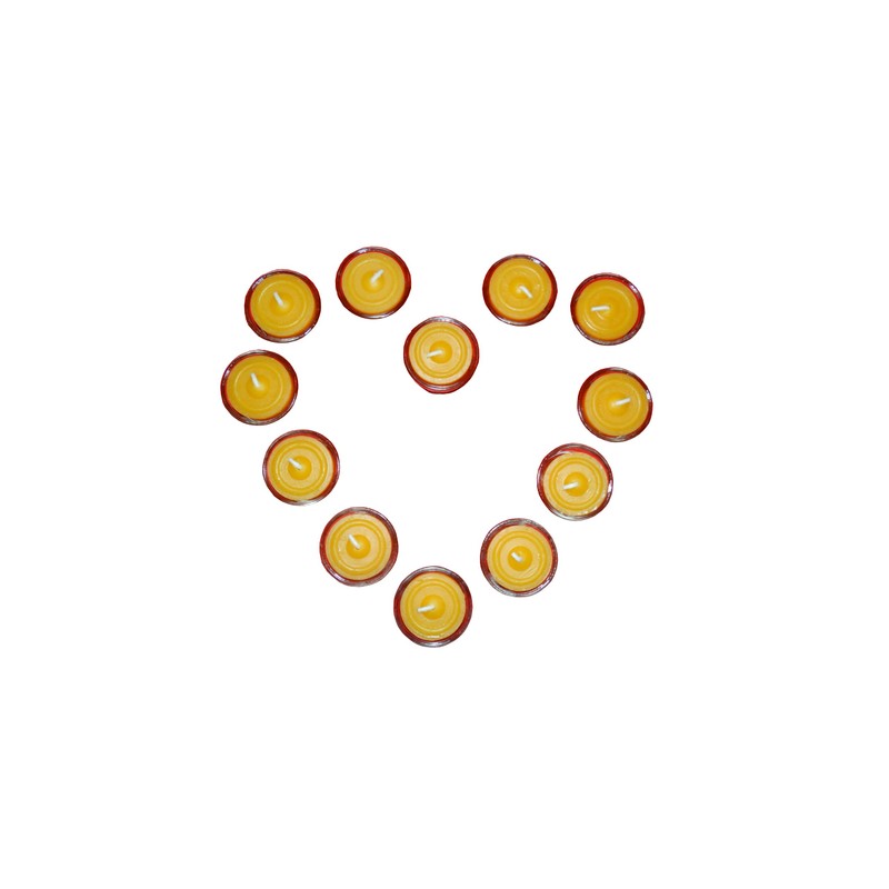 Beeswax Tea Lights Made of Pure Beeswax, 20 Tea Lights