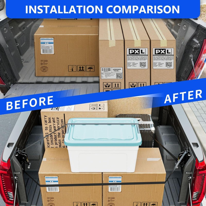 SZYANG 2PCS Retractable Tie Down Straps Compatible with 2019-2025 Chevy