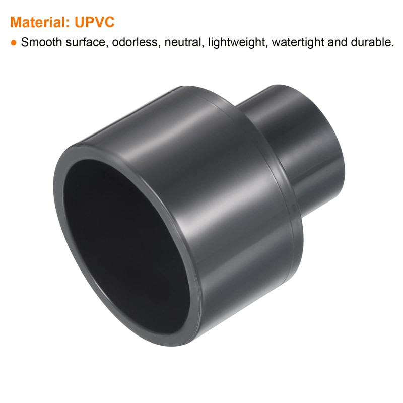 PATIKIL UPVC Reducer Pipe Fitting 60.30mm x 33.4mm Socket Schedule