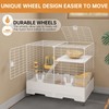 Oneluck Bunny Cage Indoor Rabbit Hutch with Pull Out Tray