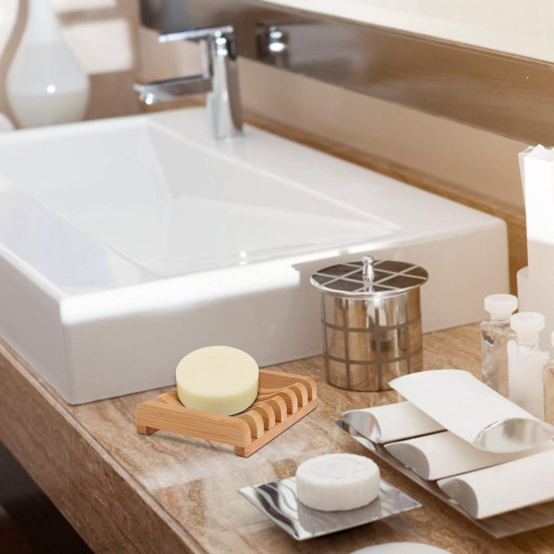 Thinkcase Soap Dish Wooden Shower (2 Pieces), Handmade Soap Holder