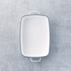 365methods Fuji Hollow Oven Dish White x Light Gray Shallow