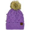 C.C Gorro de invierno de sherpa con forro polar grueso