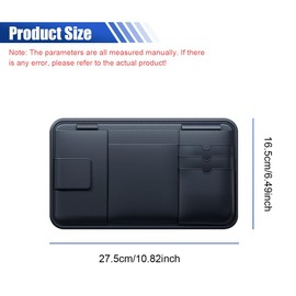 ZIMISI Car Sun Visor Organizer, Multi-Pocket Sun Visor Storage Pouch, PVC Document Holder, Universal Auto Interior Accessories for License Registration Pen Ticket Sunglasses