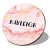 1 x Round Coaster - Name Kayleigh Marble Stone Texture